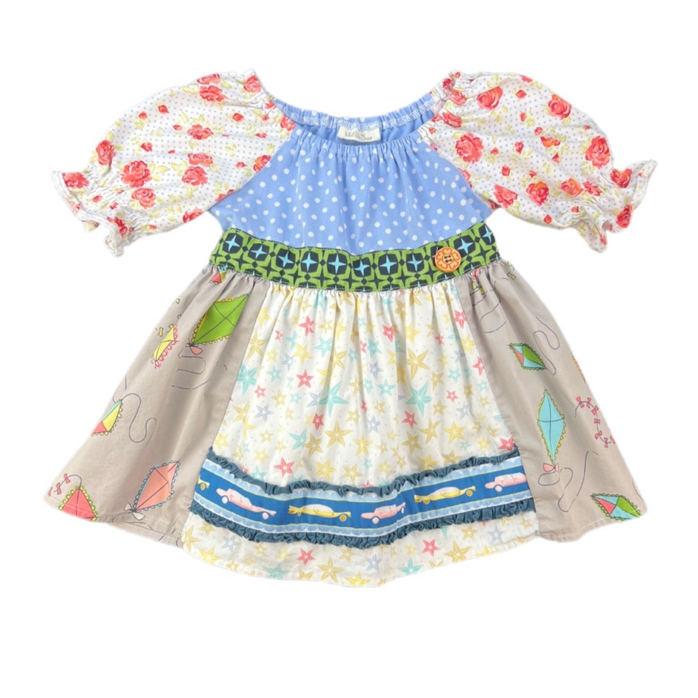 MATILDA JANE Cars and Kites Peasant Dress - 2T